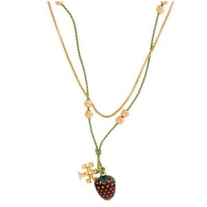 Tory Burch Necklace Kira Raspberry Pendant Necklace